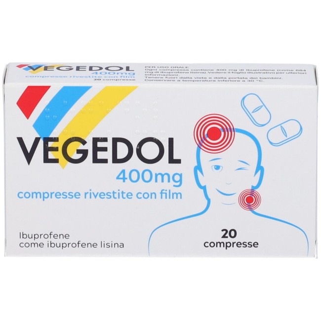 VEGEDOL*20CPR RIV 400MG VEGEDOL*20CPR RIV 400MG