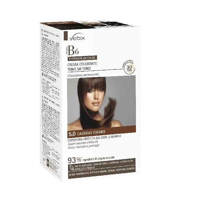 VEBIX PHYTAMIN PH COLOR 5,0 CASTANO CHIARO 125 ML VEBIX PHYTAMIN PH COLOR 5,0 CASTANO CHIARO 125 ML
