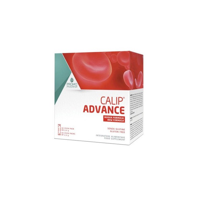 Confezione da 60 bustine di Calip Advance integratore per il metabolismo del colesterolo e dei carboidrati Confezione da 60 bustine di Calip Advance integratore per il metabolismo del colesterolo e dei carboidrati