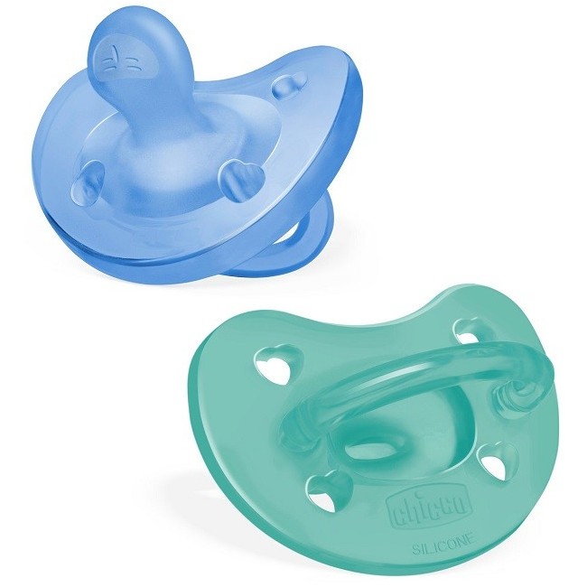 Chicco Gommotto Silicone Azzurro 16-36 Mesi 2 Pezzi Chicco Gommotto Silicone Azzurro 16-36 Mesi 2 Pezzi