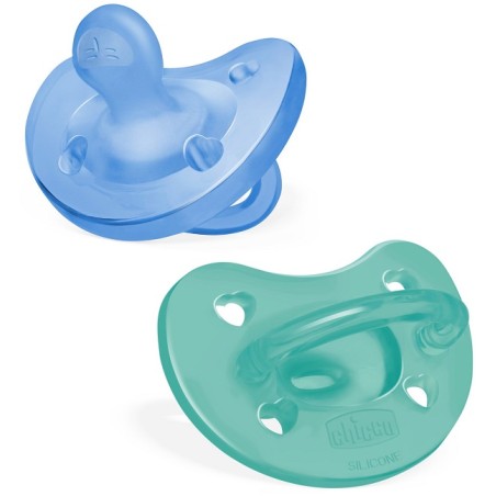 Chicco Gommotto Silicone Azzurro 16-36 Mesi 2 Pezzi Chicco Gommotto Silicone Azzurro 16-36 Mesi 2 Pezzi