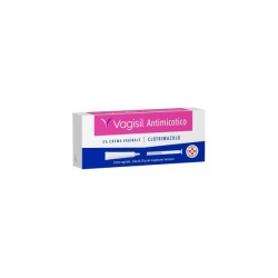 Confezione da 30 grammi con 6 applicatori interni di Vagisil Antimicotico farmaco per candida e infezioni vaginali.