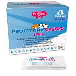 Confezione da 20 stickpack di Buonapet Protettina Gastro Stick Trattamento Per Il Benessere Gastrico Di Cani E Gatti.