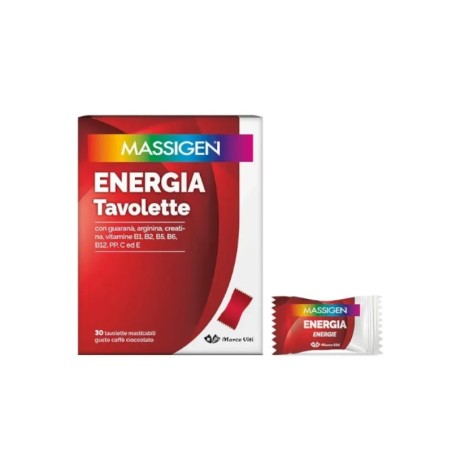 Massigen Energia 30 Tavolette Masticabili Massigen Energia 30 Tavolette Masticabili