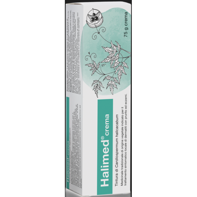 Tubo da 75 gr. di Halimed, crema dermatologica che contrasta prurito, dermatite ed eczemi. Tubo da 75 gr. di Halimed, crema dermatologica che contrasta prurito, dermatite ed eczemi.