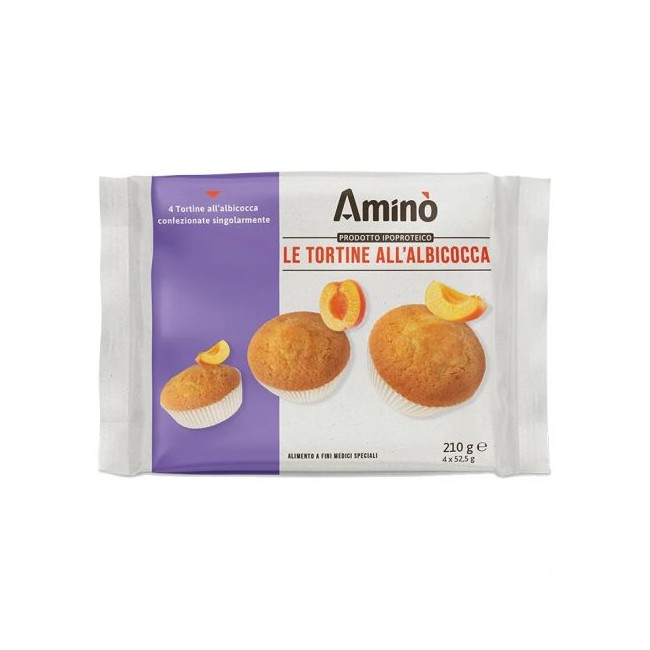 AMINO' LE TORTINE ALBICOCCA 4 PEZZI DA 52,5 G AMINO' LE TORTINE ALBICOCCA 4 PEZZI DA 52,5 G