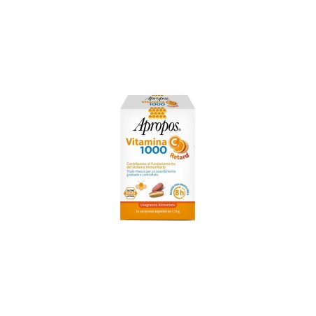 Confezione da 24 compresse di Apropos Vitamina C 1000 Retard integratore di vitamina C.