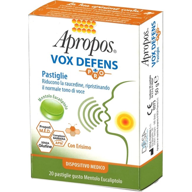 APROPOS VOX DEFENS PRO MENTOLO EUCALIPTO 20 PASTIGLIE APROPOS VOX DEFENS PRO MENTOLO EUCALIPTO 20 PASTIGLIE