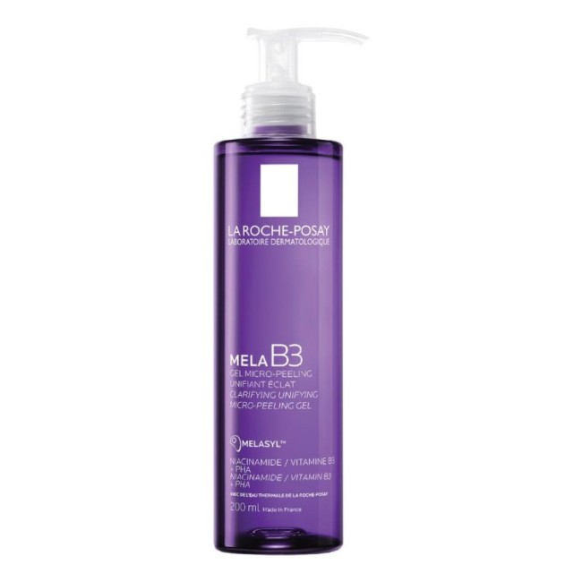 Flacone da 200 ml di La Roche Posay Mela B3 Gel Detergente Viso Anti-Macchia. Flacone da 200 ml di La Roche Posay Mela B3 Gel Detergente Viso Anti-Macchia.
