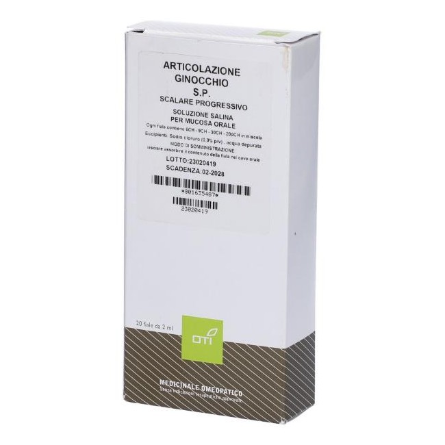 ARTICOLAZIONE GINOCCHIO SCALARE PROGRESSIVO 20 FIALE FISIOLOGICHE 2ML ARTICOLAZIONE GINOCCHIO SCALARE PROGRESSIVO 20 FIALE FISIOLOGICHE 2ML