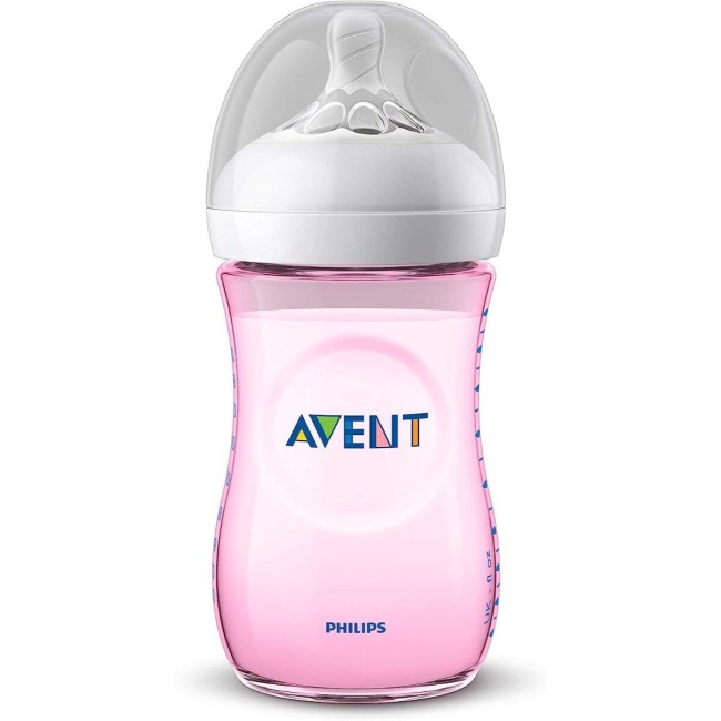AVENT BIBERON NATURAL 3,0 ROSA 260 ML AVENT BIBERON NATURAL 3,0 ROSA 260 ML