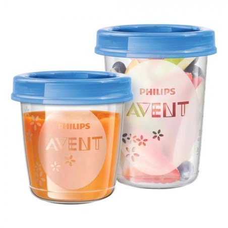 Avent Set 10 Vasetti Conservalatte 180ml + 10 Vasetti Conservalatte 240ml + 20 Coperchi + Cucchiaino