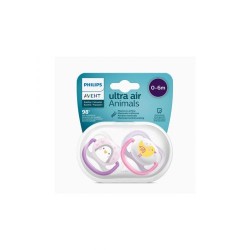 Avent Ultra Air Animals Succhietto Penguin-bird Femmina 0-6 Mesi 2 Pezzi