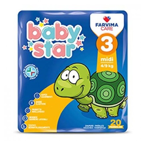 Pannolino Babystar Megascorta Taglia 4 54 Pezzi Pannolino Babystar Megascorta Taglia 4 54 Pezzi
