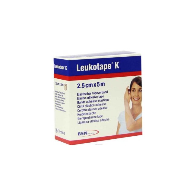 Benda Adesiva Leukotape K Per Taping Fisioterapico Larghezza 2,5 Cm Lunghezza 5 M Color Carne In Rotolo