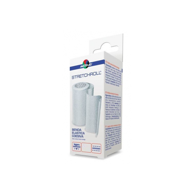 BENDA ELASTICA FISSAGGIO MEDICAZIONI MASTER-AID STRETCHROLL COESIVA M 4X12 CM 1 PEZZO BENDA ELASTICA FISSAGGIO MEDICAZIONI MASTER-AID STRETCHROLL COESIVA M 4X12 CM 1 PEZZO