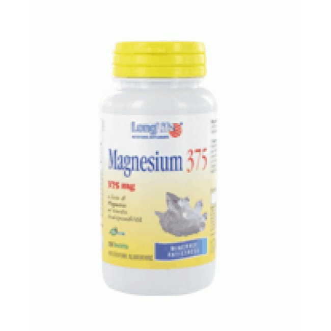 Confezione da 100 tavolette di Longlife Magnesium 375 Integratore di Magnesio Confezione da 100 tavolette di Longlife Magnesium 375 Integratore di Magnesio