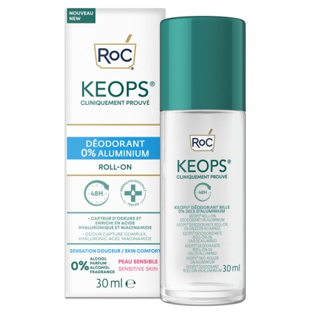 Roc Keops Deodorant Roll On 0% Aluminium 30 Ml Roc Keops Deodorant Roll On 0% Aluminium 30 Ml