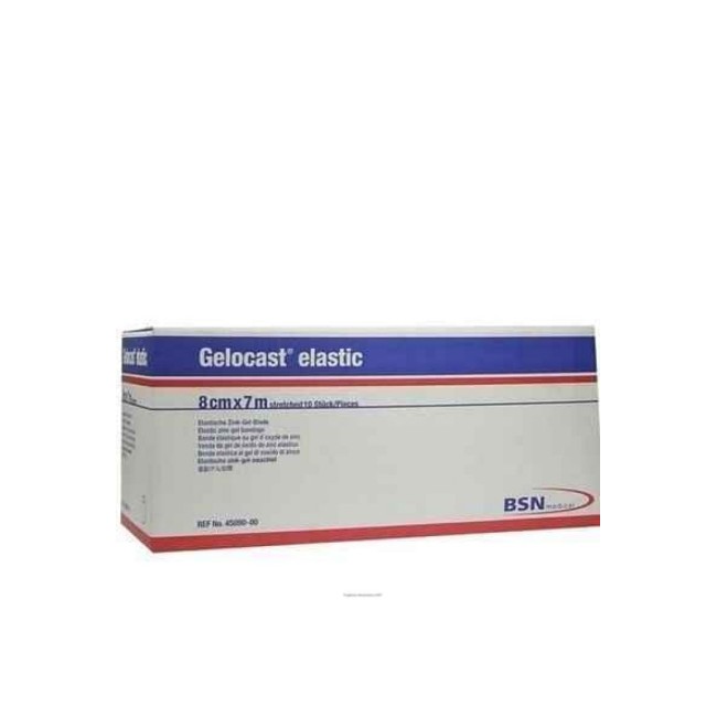 BENDA MONOESTENSIBILE ELASTICA GELOCAST GEL DI OSSIDO DI ZINCO 700 X 8 CM 10 PEZZI BENDA MONOESTENSIBILE ELASTICA GELOCAST GEL DI OSSIDO DI ZINCO 700 X 8 CM 10 PEZZI