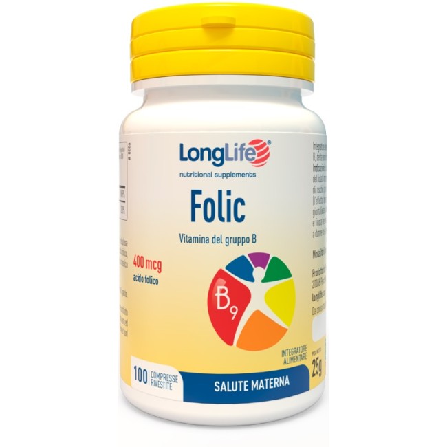 LONGLIFE FOLIC 400 MCG 100 COMPRESSE LONGLIFE FOLIC 400 MCG 100 COMPRESSE