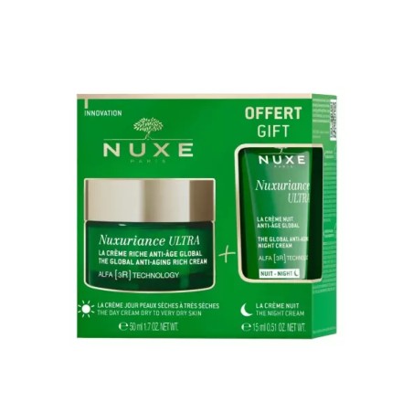 Nuxe Nuxuriance Ultra Crema Viso Giorno Pelli Secche + Minitaglia Notte 50 ml+15 ml
