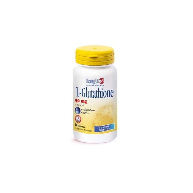 LONGLIFE L-GLUTATHIONE 50 MG 90 COMPRESSE LONGLIFE L-GLUTATHIONE 50 MG 90 COMPRESSE