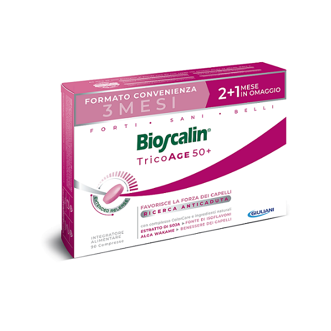 Bioscalin Tricoage 50+Integratore Anticaduta Donna 3 Mesi 90 Compresse Bioscalin Tricoage 50+Integratore Anticaduta Donna 3 Mesi 90 Compresse