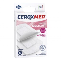 Cerotti Compresse Dress Ceroxmed Delicati 6x10 Cm 5 Pezzi