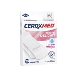Cerotti Delicati Ceroxmed Con Garza Disinfettante Ipoallergenici Per Pelli Sensibili Assortiti 20 Pezzi