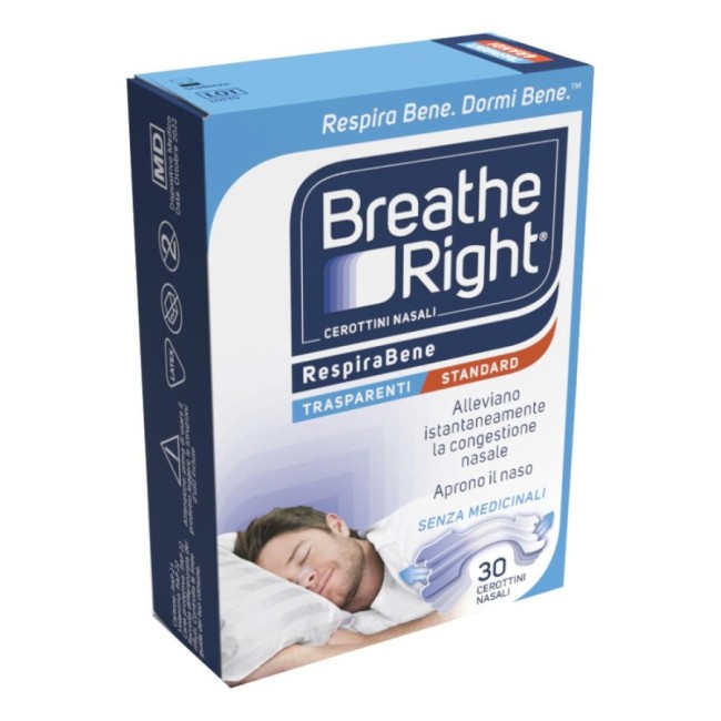 CEROTTI NASALI BREATHE RIGHT TRASPARENTI 30 PEZZI CEROTTI NASALI BREATHE RIGHT TRASPARENTI 30 PEZZI