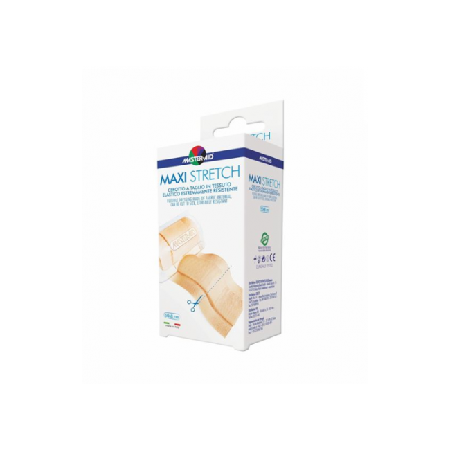 CEROTTO DA TAGLIO ELASTICO MASTER-AID MAXI STRETCH 100X8 CM PELLO 1 PEZZO CEROTTO DA TAGLIO ELASTICO MASTER-AID MAXI STRETCH 100X8 CM PELLO 1 PEZZO