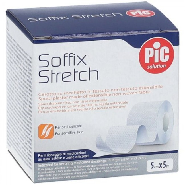 CEROTTO IN ROTOLO PIC SOFFIX STRETCH TESSUTO NON TESSUTO ESTENDIBILE 5X500 CM 1 PEZZO CEROTTO IN ROTOLO PIC SOFFIX STRETCH TESSUTO NON TESSUTO ESTENDIBILE 5X500 CM 1 PEZZO