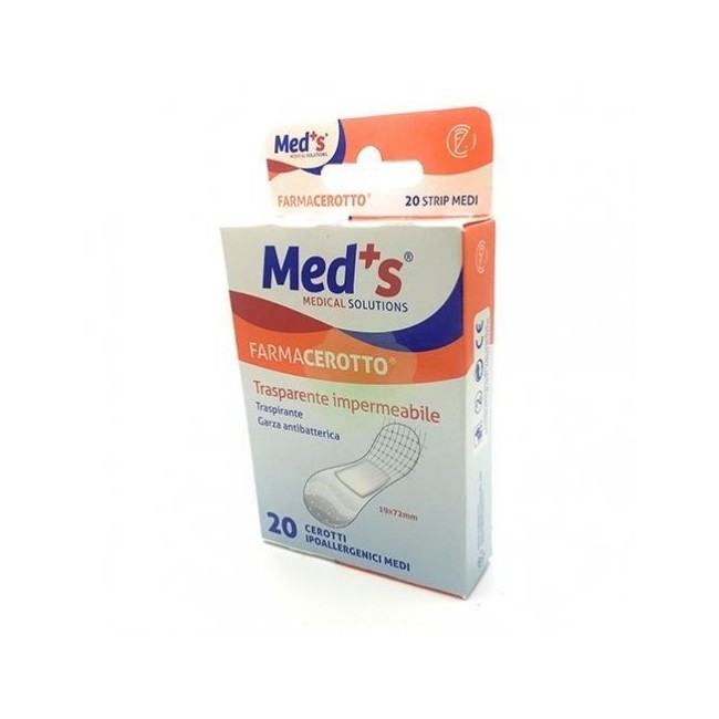 Cerotto Meds Strip Polietilene Ipoallergenico Medio 20 Pezzi