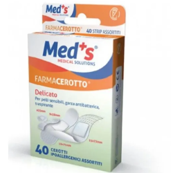 Cerotto Meds Strip Poliuretano Ipoallergenico Classico Assortiti 40 Pezzi