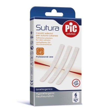 CEROTTO PER SUTURA PIC SOLUTION 6 X 75 MM 6 PEZZI CEROTTO PER SUTURA PIC SOLUTION 6 X 75 MM 6 PEZZI