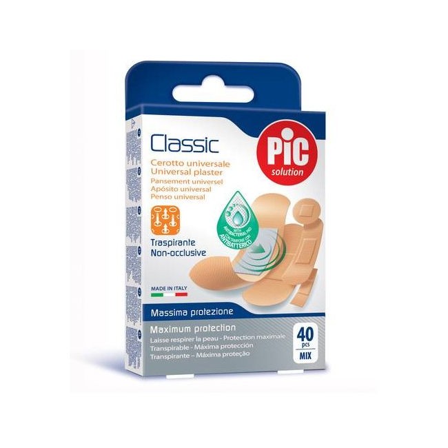 CEROTTO PIC CLASSIC MIX ANTIBATTERICO 40 PEZZI CEROTTO PIC CLASSIC MIX ANTIBATTERICO 40 PEZZI