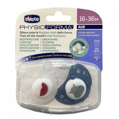 Chicco Succhietti Air Blu Lumi Silicone 16-36 Mesi 2 Pezzi Chicco Succhietti Air Blu Lumi Silicone 16-36 Mesi 2 Pezzi