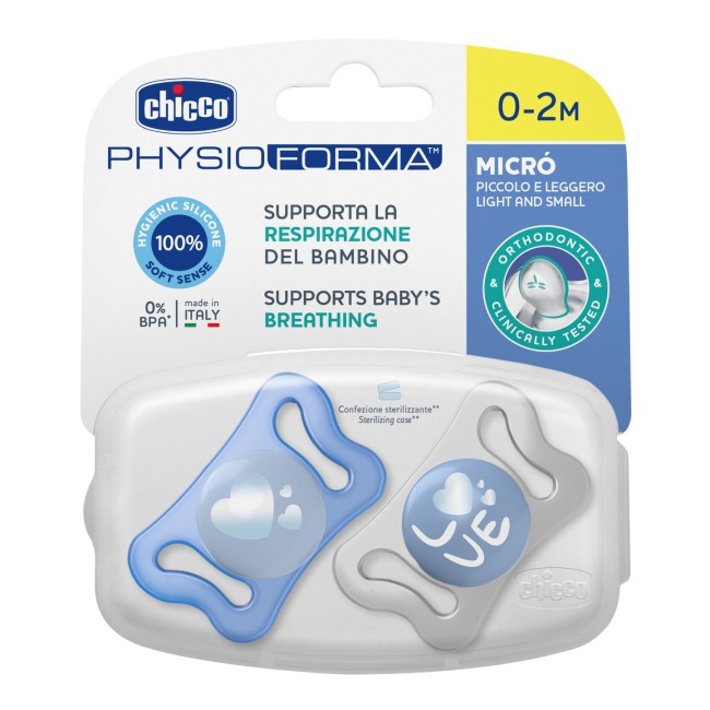 Chicco Succhietto Micro Girl Silicone 0-2m 2 Pezzi Chicco Succhietto Micro Girl Silicone 0-2m 2 Pezzi