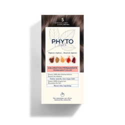 Color Kit 5 Castano Chiaro Latte Rivelatore 50 Ml + Crema Colorante 50 Ml + Maschera Protettiva Colore 12 Ml + Guanti
