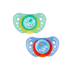 CHICCO SUCCHIETTO PHYSIO AIR BLU SILICONE 4M+ 1 PEZZO
