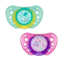 CHICCO SUCCHIETTO PHYSIO AIR ROSA SILICONE 12M+ 2 PEZZI CAUCCIU'
