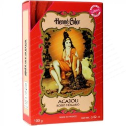 Polvere Henne Acajou Rosso Mogano Henne Color Polvere Vegetale Colorante Riflessante 100 G