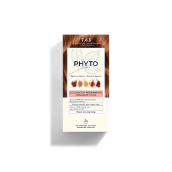 Color Kit 7,43 Biondo Ramato Dorato Latte Rivelatore 50 Ml + Crema Colorante 50 Ml + Maschera Protettiva Colore 12 Ml + Guanti
