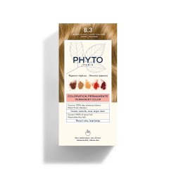 Color Kit 8,3 Biondo Chiaro Dorato Latte Rivelatore 50 Ml + Crema Colorante 50 Ml + Maschera Protettiva Colore 12 Ml + Guanti