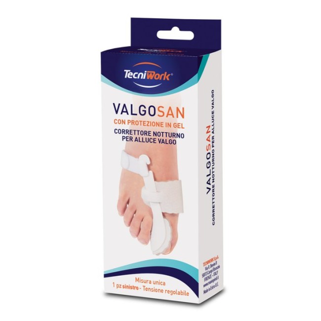 CORRETTORE NOTTURNO PER ALLUCE VALGO SINISTRO MISURA UNICA VALGOSAN 1 PEZZO CORRETTORE NOTTURNO PER ALLUCE VALGO SINISTRO MISURA UNICA VALGOSAN 1 PEZZO