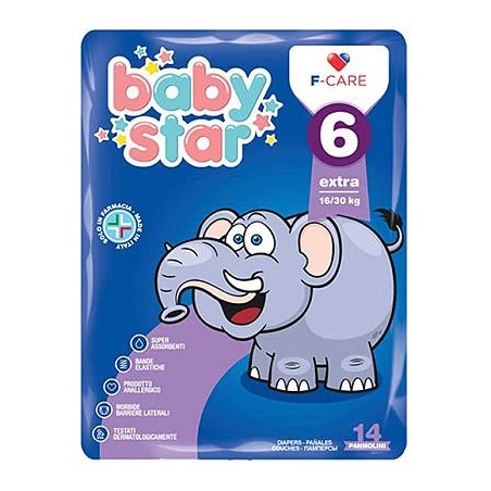 Pannolino Babystar 16-30kg T6 14 Pezzi Pannolino Babystar 16-30kg T6 14 Pezzi
