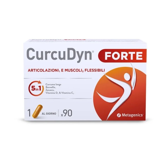 Confezione da 90 Capsule di Metagenics Curcudyn Forte Integratore per il benessere delle articolazioni Confezione da 90 Capsule di Metagenics Curcudyn Forte Integratore per il benessere delle articolazioni