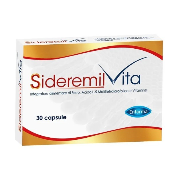Sideremil Vita A Base Di Ferro Per Stanchezza E Affaticamento 30 Capsule Sideremil Vita A Base Di Ferro Per Stanchezza E Affaticamento 30 Capsule