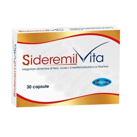 Sideremil Vita A  Base Di Ferro Per Stanchezza E Affaticamento 30 Capsule