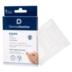 Confezione da 8 pezzi di Dermovitamina Ragadi Cerotti Trattamento Cicatrizzante Protettivo Per Fessurazioni.